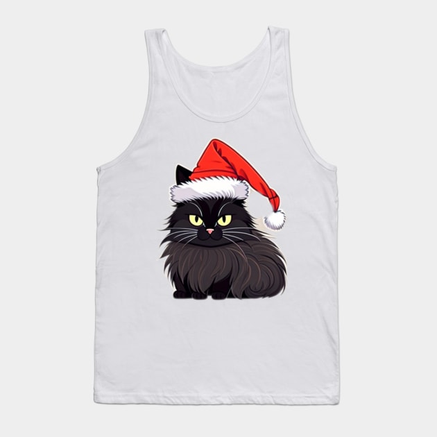 Holiday Whiskers Santa Paws Tank Top by Stevie26